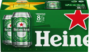 Heineken fridgepack met 8 blikjes van 33cl Heineken fridgepack met 8 blikjes van 33cl